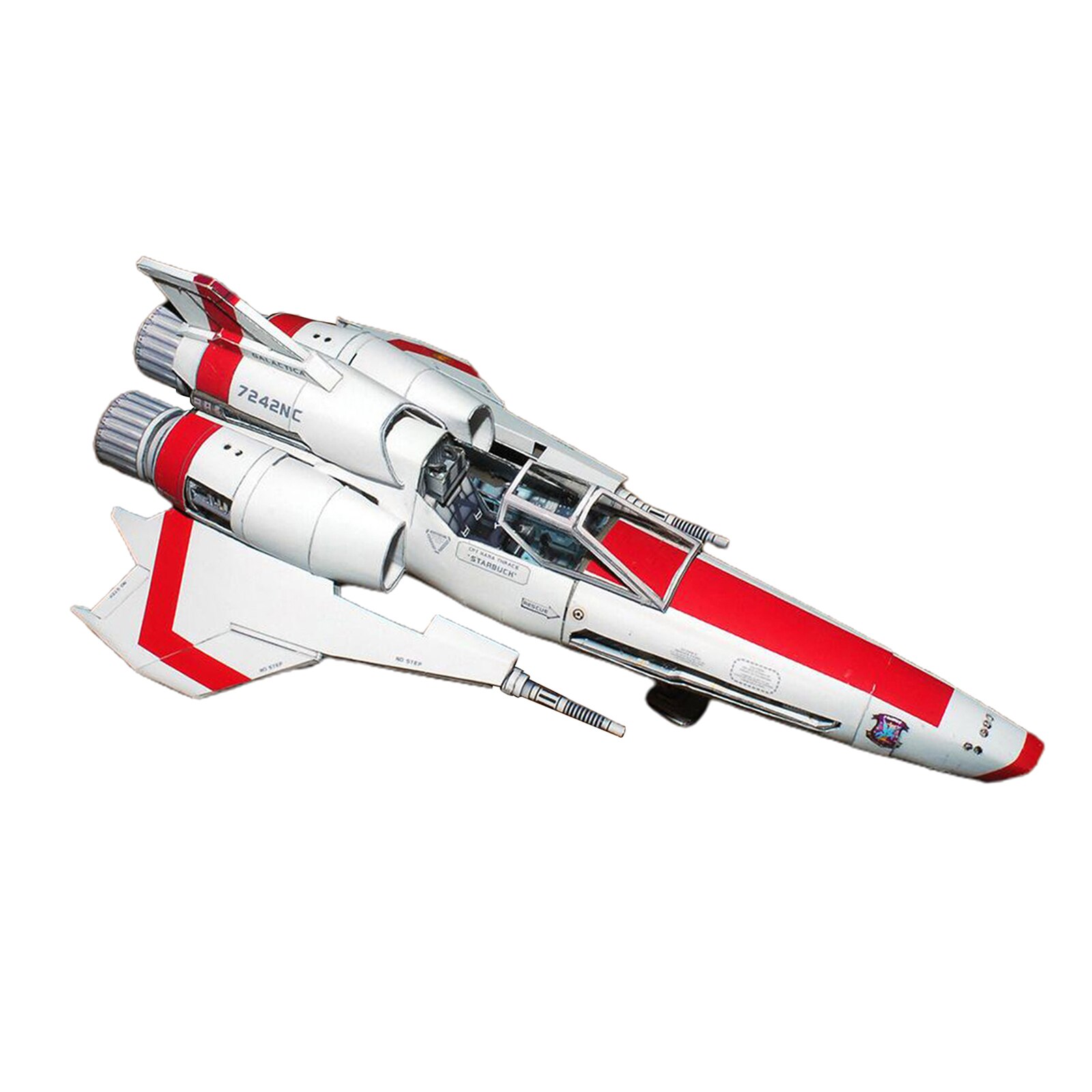 Battlestar Galactica s 2 Mk2 Papier Modell DIY Handgemachte Spielzeug Garage Bausatz Papier Handwerk Hause Schreibtisch Dekoration