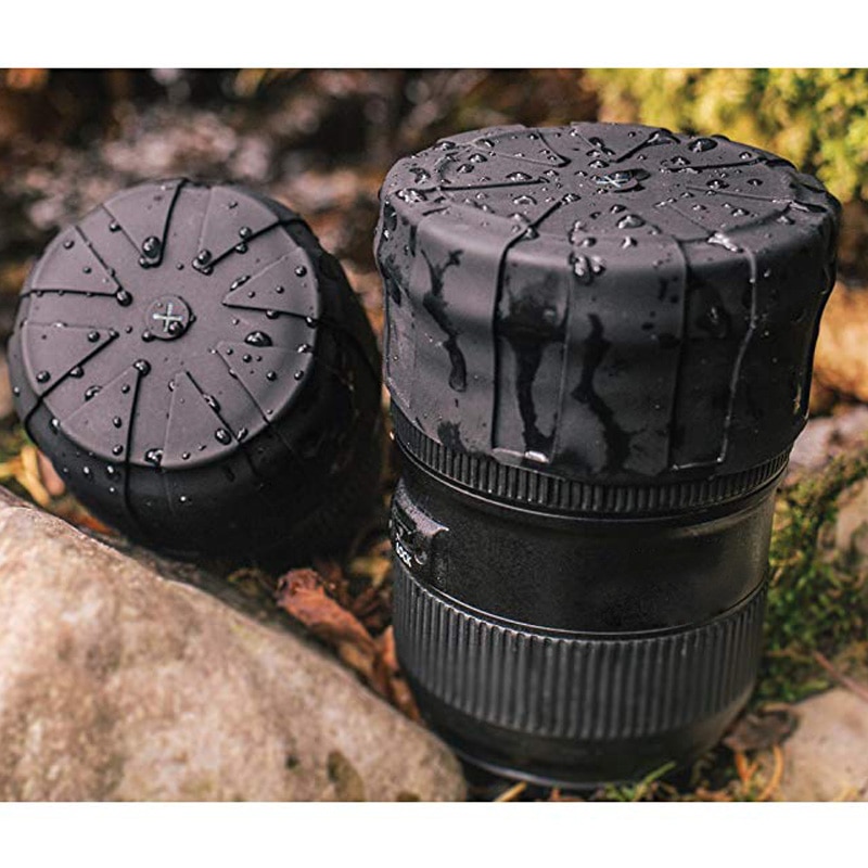 Universal silikonehætte til 60-110mm dslr-linser ridsefast vandtæt objektivhætte kamera linsebeskytter udendørs