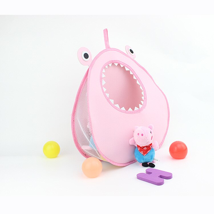 Cute Abstract Alien Shape Baby Bath Toy Storage Bag Cartoon Shape Storage Hanging Bag With Hook Waterproof Bathroom Mesh Bag: Pink