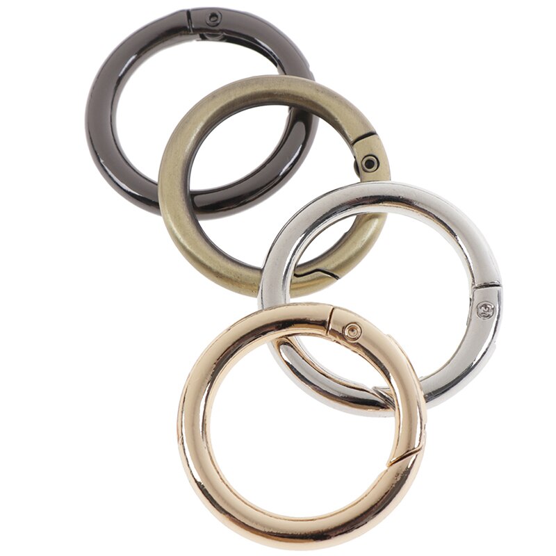 5PCS/Lot Round Ring Circle Spring Snap For DIY Keyring Hook Bag Buckle Handbag Purse