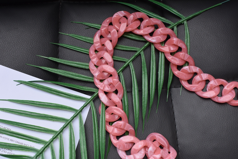 10PCS Set Acrylic Resin Chain Bag Plastic Strap Bag Accessories Shoulder Strap Parts Jewelry Parts Delicate Circles Good: color as photo