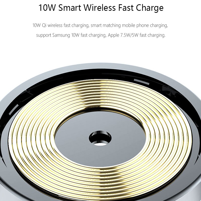 10W Qi Wireless Charger Nano Adsorption Car Stand Holder for iPhone 11Pro Xs Max X 8 Airpods Pro 2 Samsung Wireless Charging