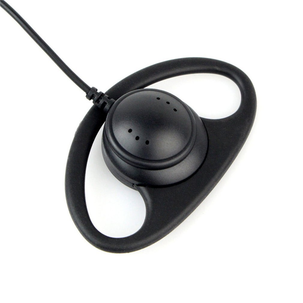 Um portátil pces 3.5mm curvado jack d-forma de ouvir apenas fone de ouvido fone de ouvido para dois transceptores rádio walkie
