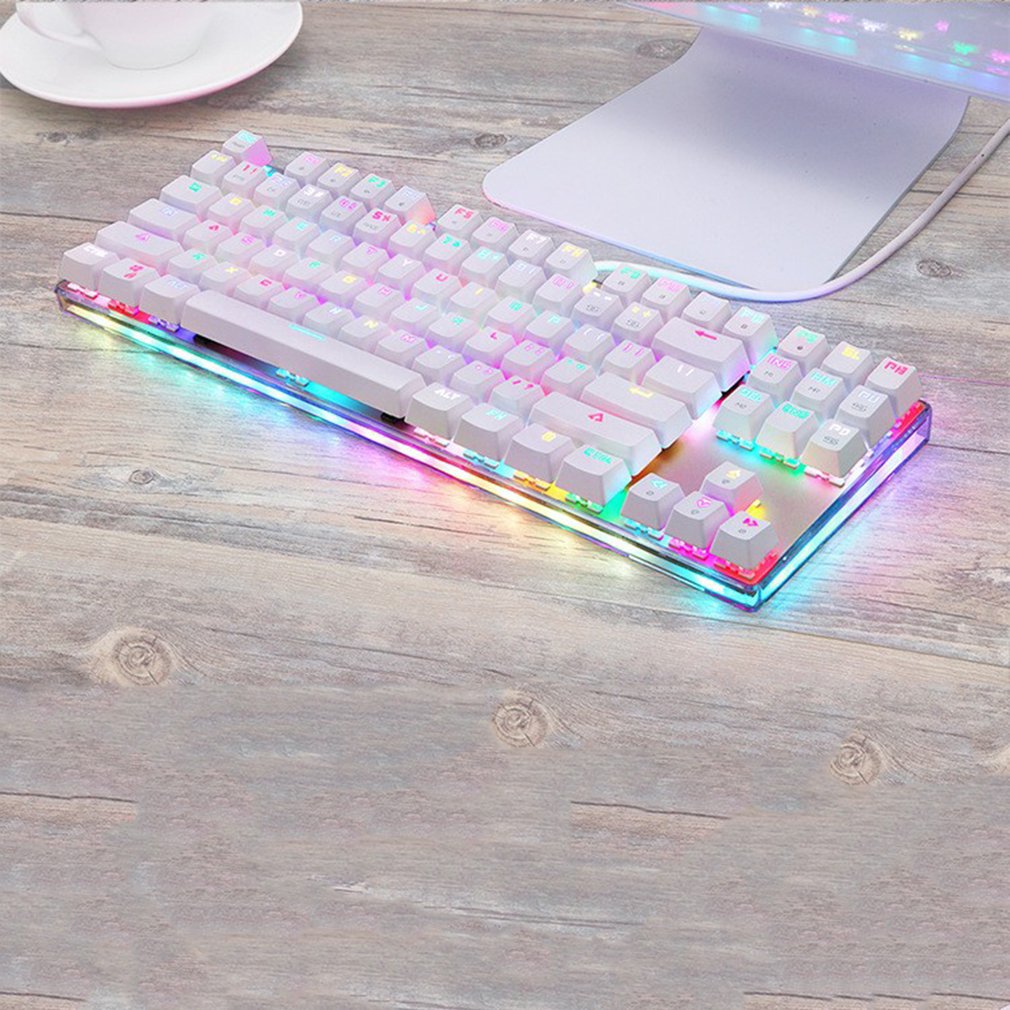 K87S Mechanical Keyboard Wired Gaming Keyboard RGB Mix Backlit 87 Keys For Game Laptop PC Gaming Office