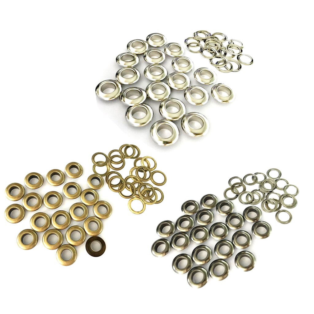 20Pcs 12mm Eyelets With Washers Grommet Scrapbooking Card Hole Leather Craft