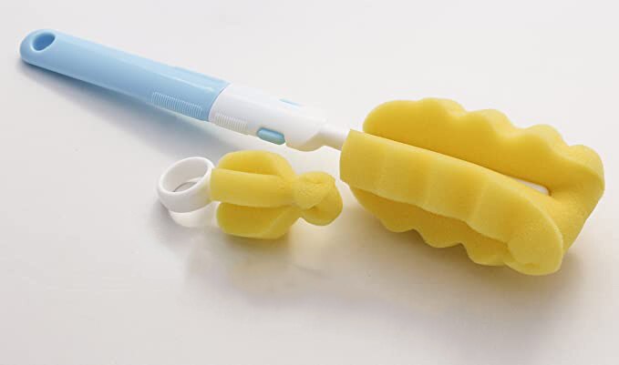 Triple Brush Set - Baby Bottle Removable Cleaner Brush, Feeding Mamadeira Nipple Brush & Straw Cleaner Limpia Biberones
