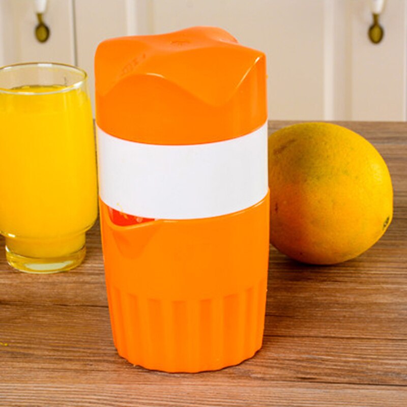 Rustfrit stål appelsinsaftpresser bærbart manuelt låg rotation citruspresser citron appelsin mandarinsaftpresser: Orange