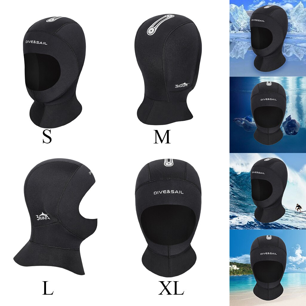 3Mm Neopreen Duiken Kap Volwassen Winter Snorkel Wetsuit Warme Hoed Hoofd Cover Scuba Hoodies Voor Mannen Vrouwen