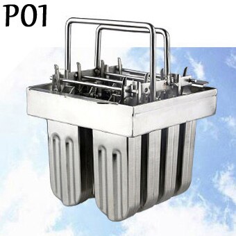 Stainless Steel DIY Ice Pop Molds Ice Lolly Popsicle Moulds Stick Holder 8 Cells/Batch Six Options Home Ice-Pop Molds: P01