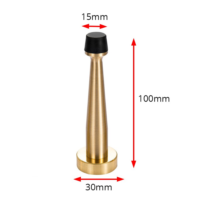 JD Brass Door Stopper Bathroom Door Stop Heavy Duty Floor Wall Mount Bumper Non-magnetic Door Holder Catch Door Hardware: 100mm