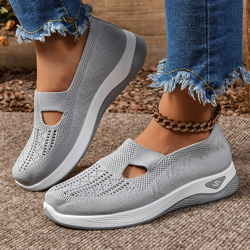 Vrouwen Wiggen Sneakers Schoenen Slip Op Flats Mannen Loafers Ademend Mesh Running Sneakers Dames Sportschoenen