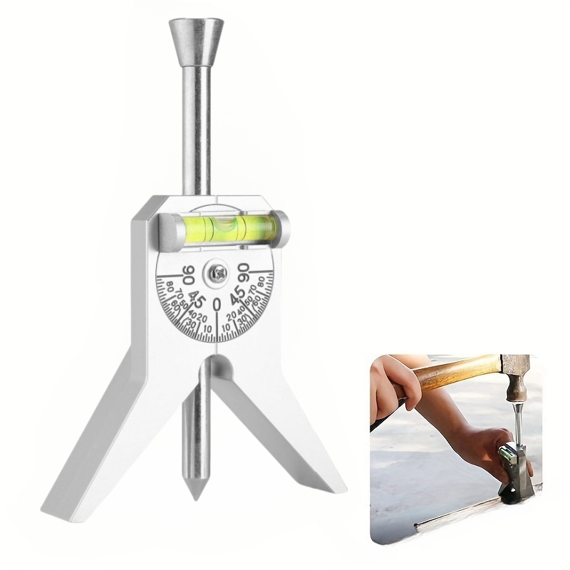Pipe Center Finder Measure Pipe Diameter With Adjustable Dial Bubble Protractor 4" Y-Type Safety Pipe Marker Centering Head Tool