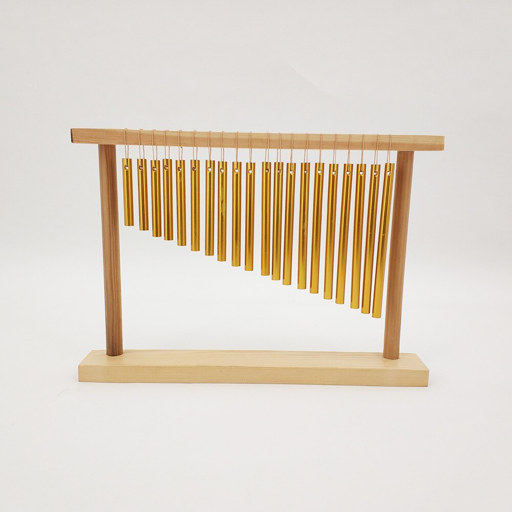 20 Bars Wind Chime Bell Musical Instrument Wooden Frame Percussion Musical Toy Bars Wind Chime Bell Musical Instrument Wind Bell