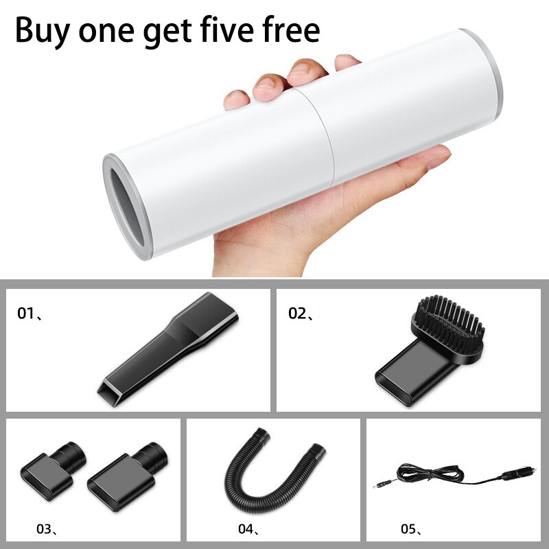 Draagbare Auto Stofzuiger Handheld Auto Vacuüm Sterke Zuigkracht Laag Geluidsniveau Stofzuiger Voor Auto Thuis Nat Droog Dual Gebruik schoonmaken