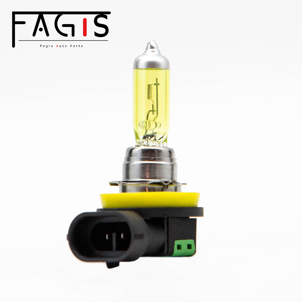 Fagis 1 Pcs H11 12V 55W Yellow Lights 2800K Quartz Glass Car Headlight Auto Fog Lamps Halogen Bulbs