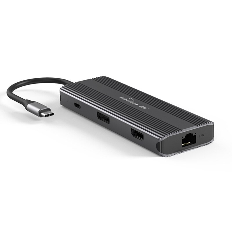 Multi-Häfen Typ C Hub Splitter 8in1 HDMI-Kompatibel USB 5GRj45 Docking Bahnhof Neue