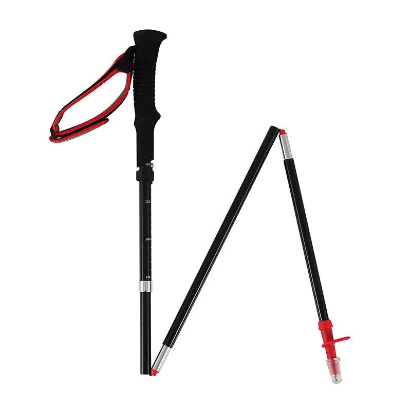 Outdoor Portable Hiking Walking Pole Ultra-light Telescopic Folding Trekking Stick