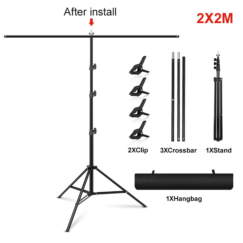 Chromakey Groen Scherm Met T-Vorm Achtergrond Ondersteuning Groen Scherm Achtergrond Met Stand Kit Voor Foto Studio Fotografie, gaming: Only 2X2M