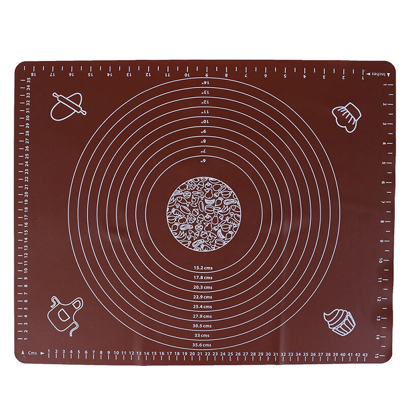 Kuchen matt 1 pc Super Große 50*40cm Nicht-Stock Kneten Teig Spitze rollen Silikon zurück matt schneiden Fondant Gebäck Blatt Gebäck: Schokolade
