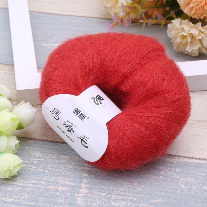 Fil de laine à tricoter en cachemire doux, Mohair T84E, bricolage, châle, écharpe, fil à Crochet, fournitures: 10
