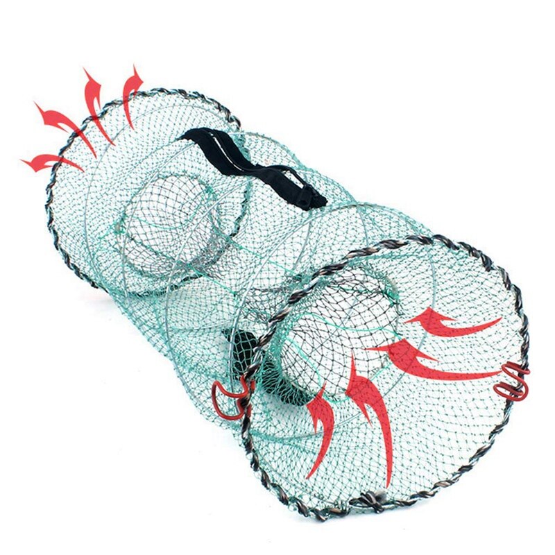 Folding Fish Trap | Fishing Net | Collapsible Cast Mesh Landing Bait Net For Crab Shrimp Minnow Crawfish Catfish