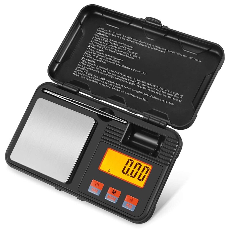 200G 0.01G Digital Mini Pocket Weegschaal Met 50G Kalibratie Gewicht, precisie Gram Weegschaal Voor Goud Sterling Zilveren Sieraden Balance