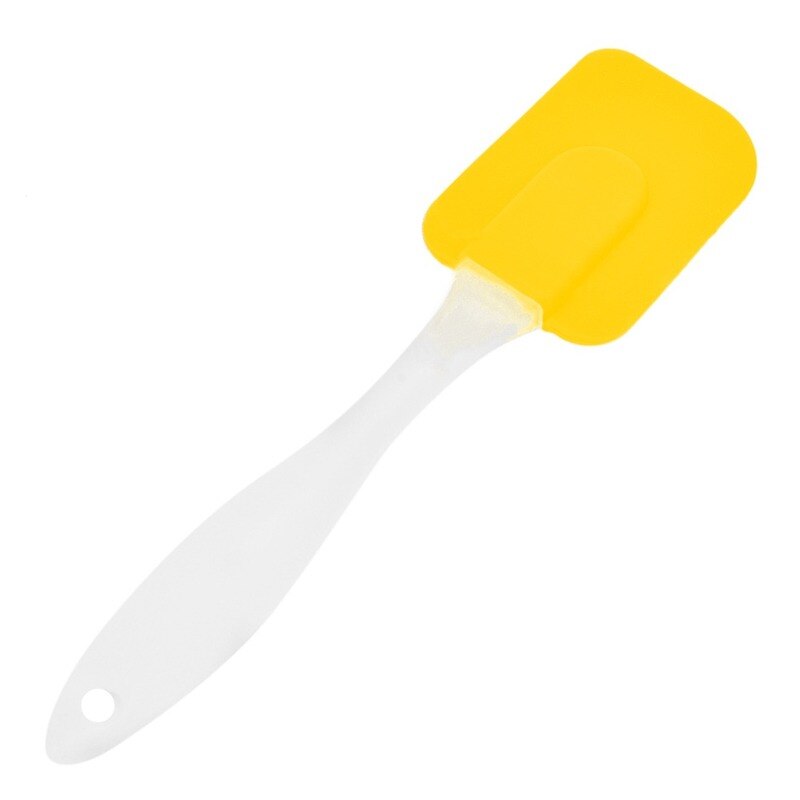 Espátula de silicona para crema, repostería de mantequilla, espátula para Tartas, espátula de cocina, cepillo para torta, herramientas de pastelería de alta resistencia a la temperatura: YELLOW