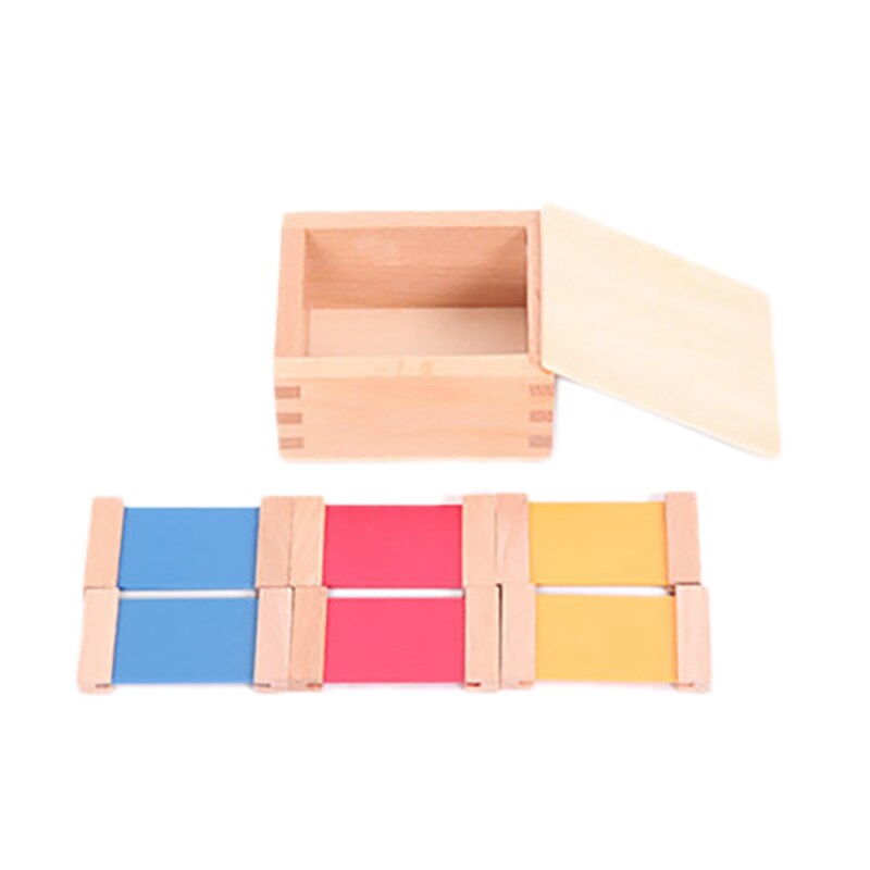 Zintuiglijke Materiaal Leren Kleur Tablet Box 1/2/3 Hout Voorschoolse Training Kinderen Speelgoed: A