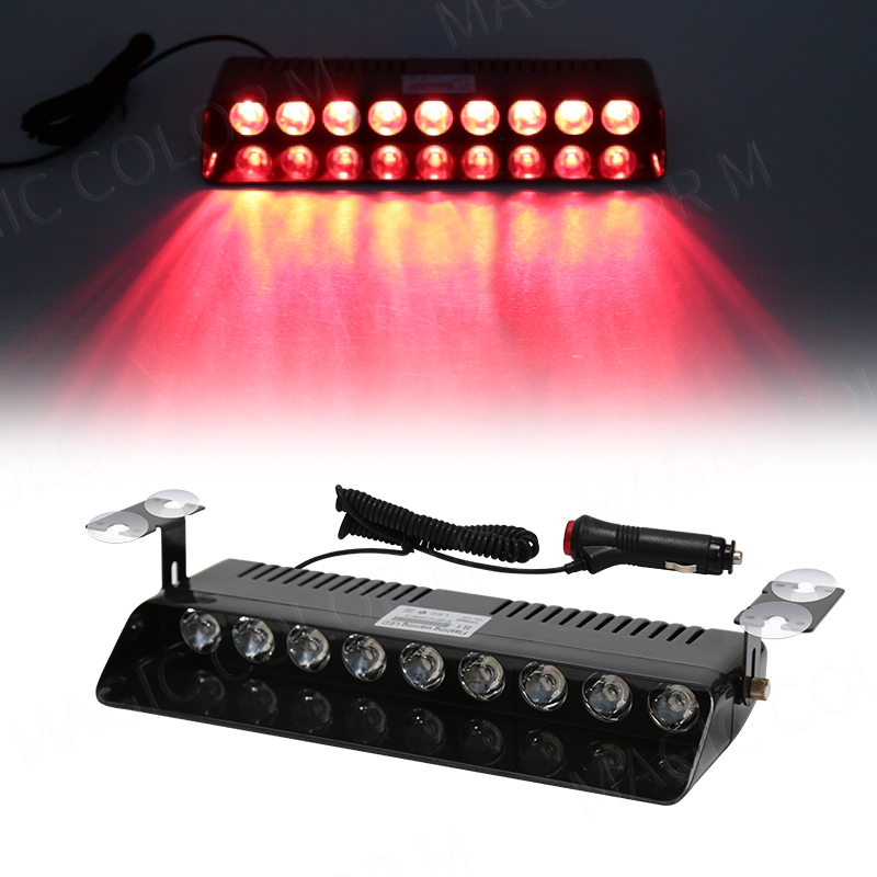 S1 9 luces LED de advertencia para coche, linternas estroboscópicas, indicador de salpicadero de emergencia, 12V, Ultra brillante, rojo, azul, amarillo y blanco: Verde