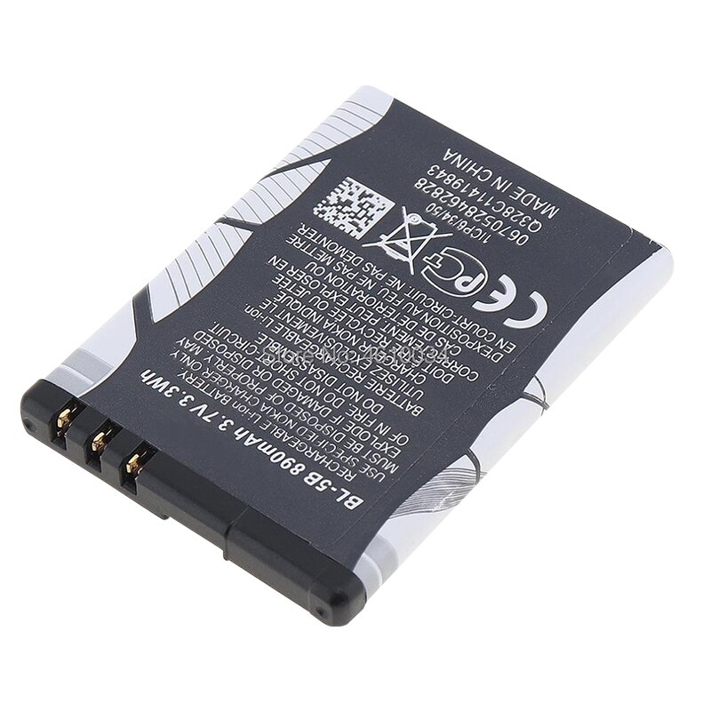 BL-5B-Batería de repuesto de iones de litio recargable integrada, 3,7 V, 890mAh, con celdas de batería, protección PTC, para Nokia 3220 / 3230