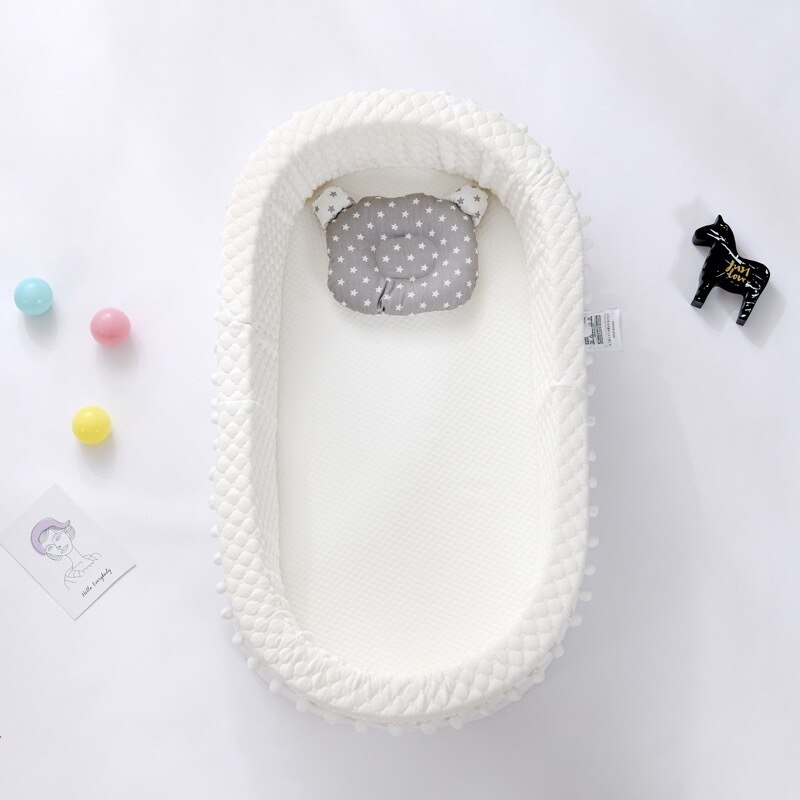Flytbar nyfødt seng babyseng multifunktion babynest seng til drenge piger bærbar baby rejseseng spædbarns bomulds vugge tremmeseng: 1
