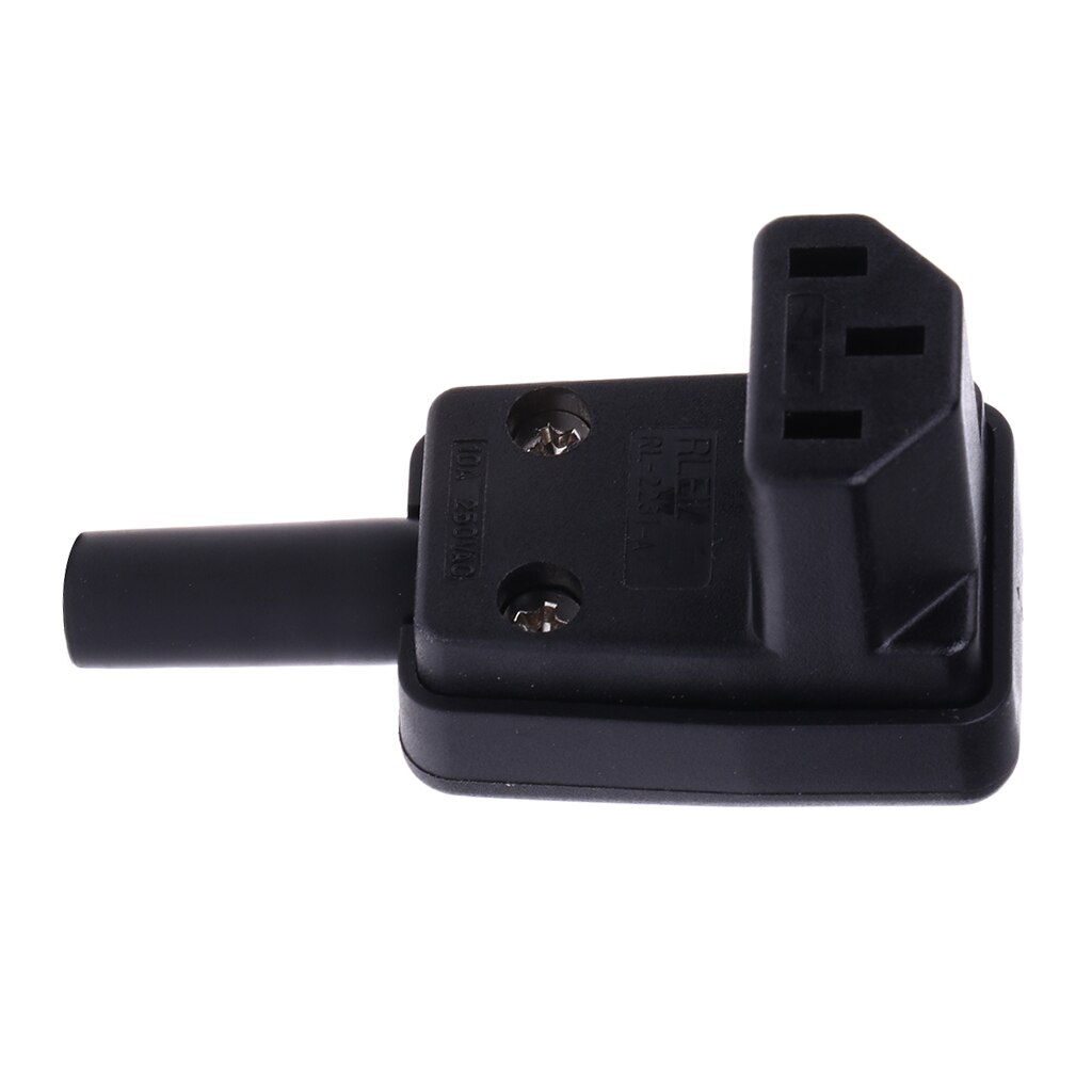IEC C13 Right Angle Female 10A 250V Socket Plug Connector Adapter Outlet