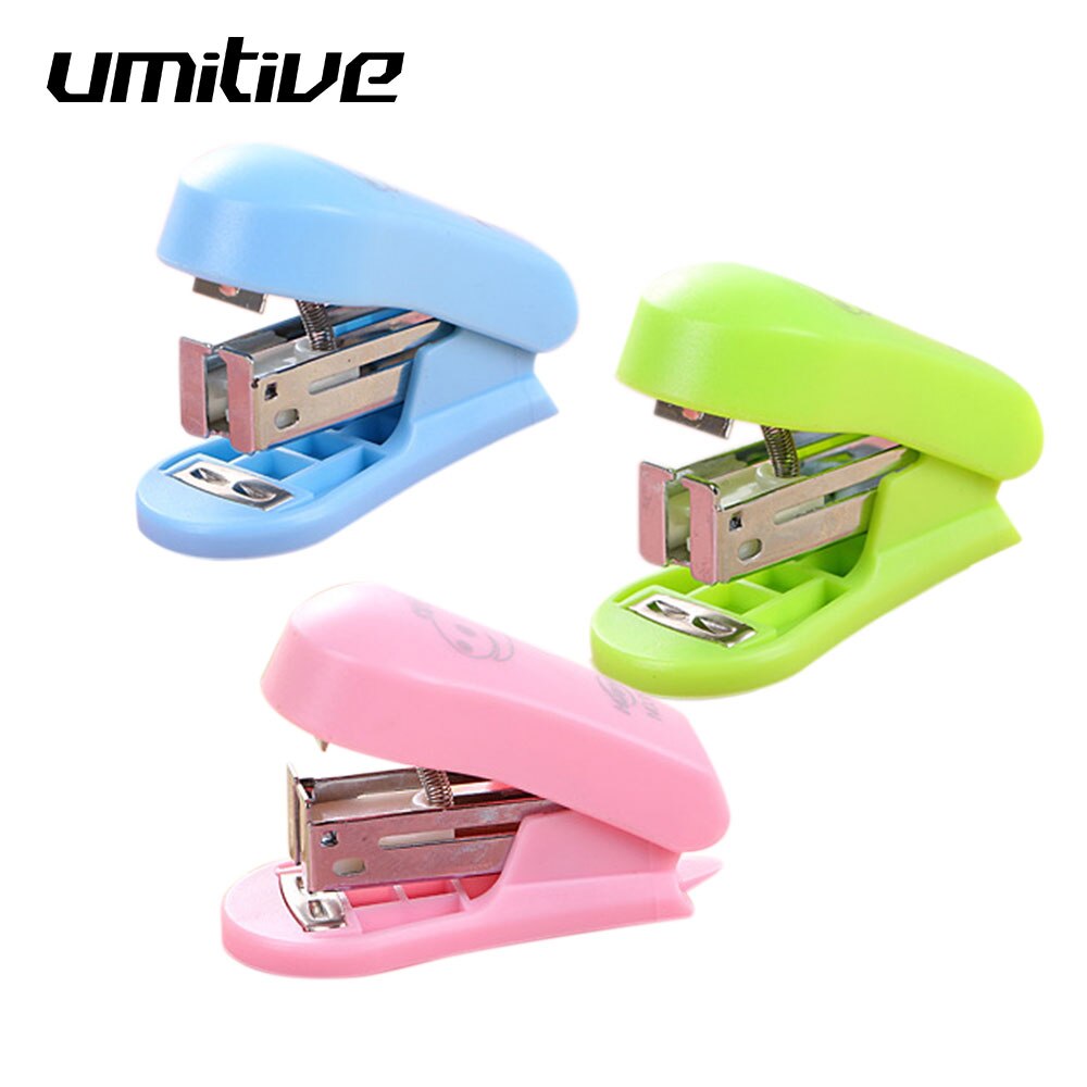 Umitive 1PC Mini juego de grapas de oficina de papelería de encuadernación para máquina de oficina suministros de encuadernación de para estudiantes