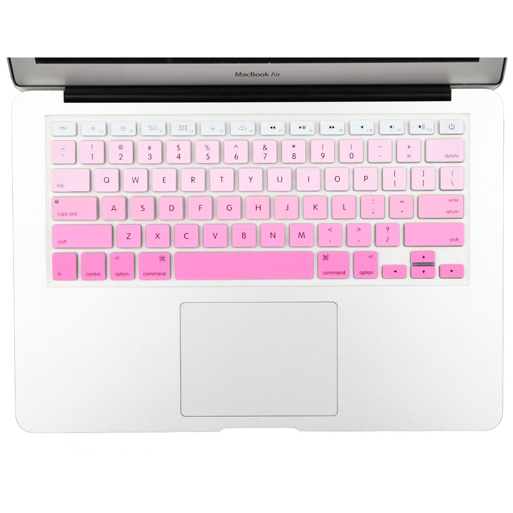 US Version Gradient Colors keyboard cover for macbook pro 13'' 15'' retina air 13 English rainbow cover keyboard Skin protector: 8
