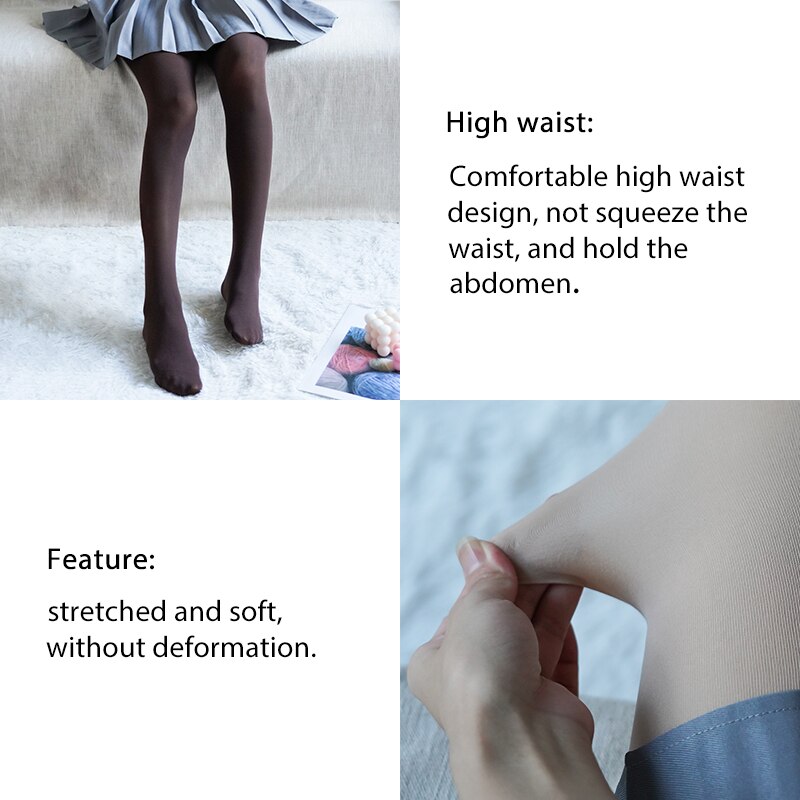 100D Woman Tights Plus Size Color Anti-hook Tear Resistant Super Elastic Pantyhose Opaque Footed Dance Tights Solid Color