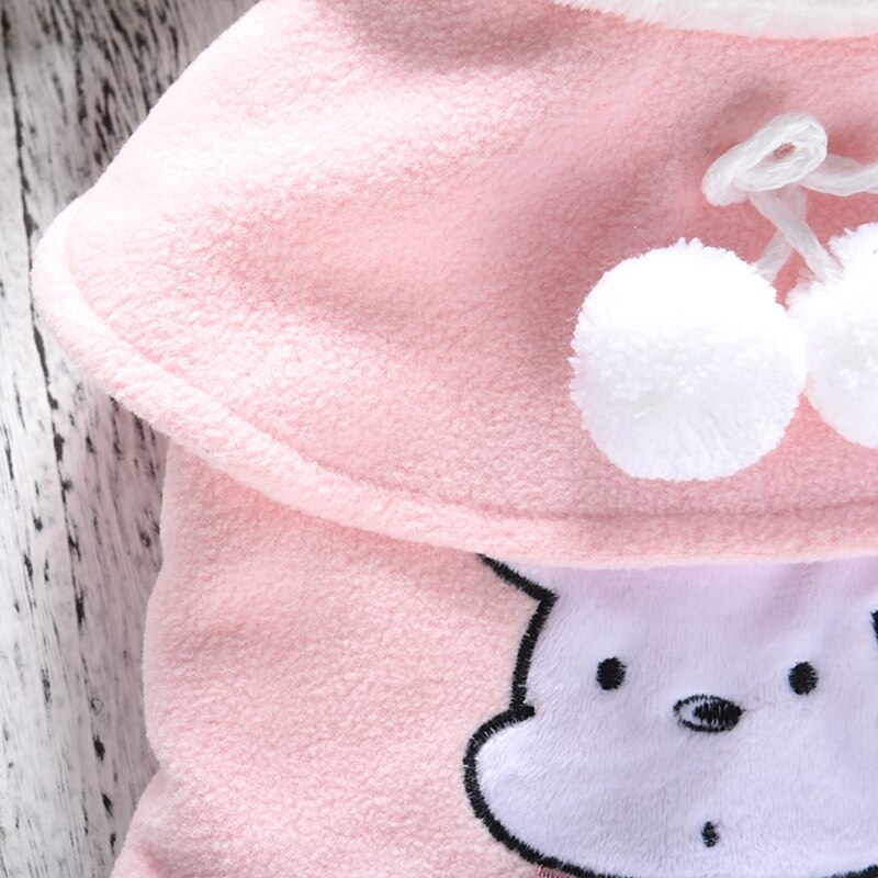 Vestes d'animaux en lapin mignon pour fille et garçon, costumes d'hiver de princesse verte rose, costumes chauds pour Chihuahua Yorkshire