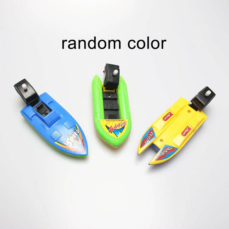 Clockwork Toys Speed Boat Ship Wind Up Toy Floating Water Kids Toys Classic Bathtub Shower Bath Toys for Children Baby Toys: Default Title