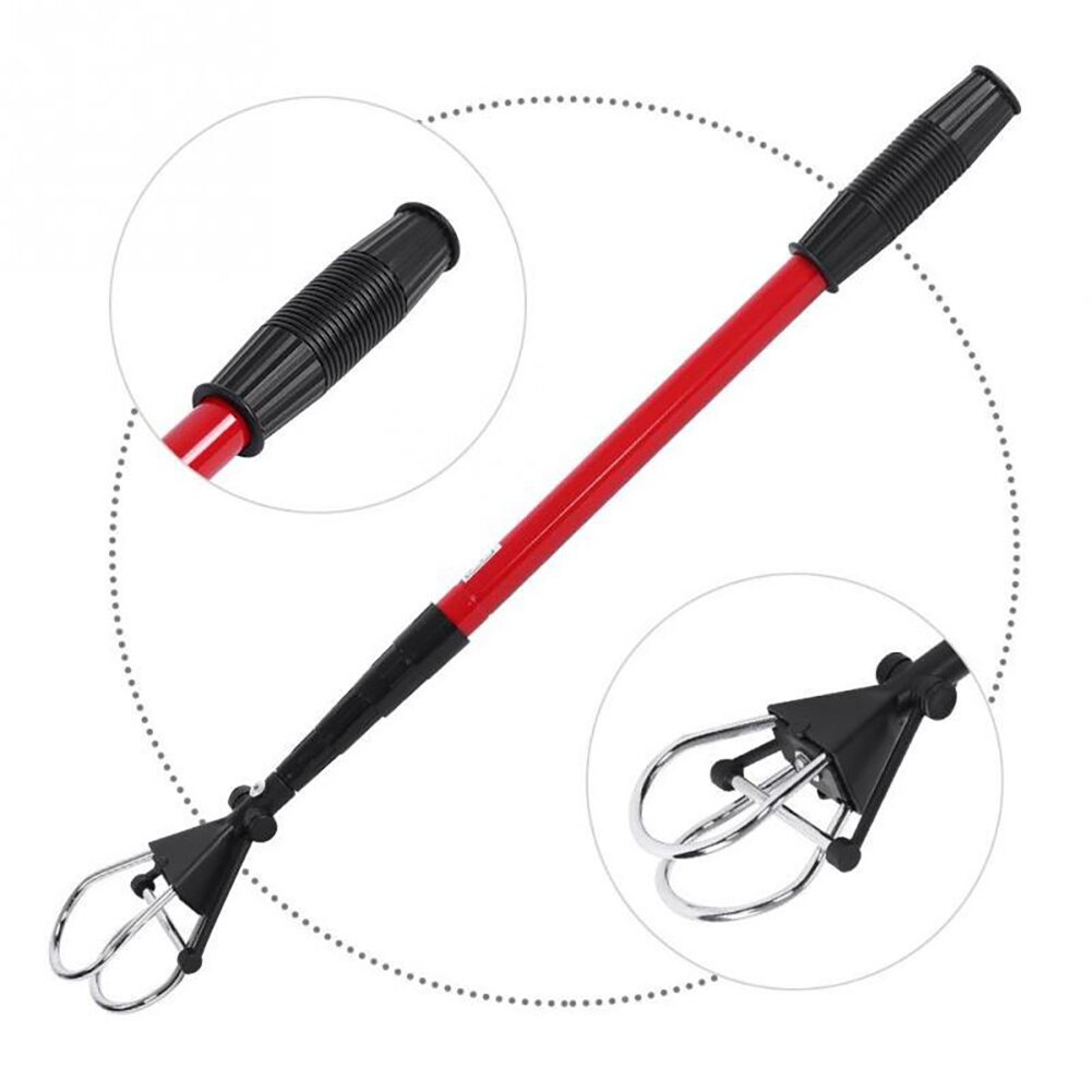 Retractable Golf Ball Retriever Scoop Aluminum Alloy Telescopic Pick Up Grabber Shaft Tool Automatic Locking Device