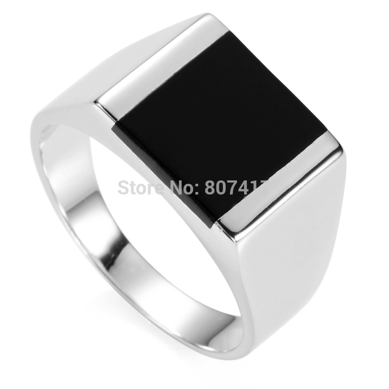 Eulonvan Black Resin 925 Sterling Zilveren mode vinger engagement wedding vintage Ringen Voor Mannen S-3775 maat 7 8 9 10 11 12 13