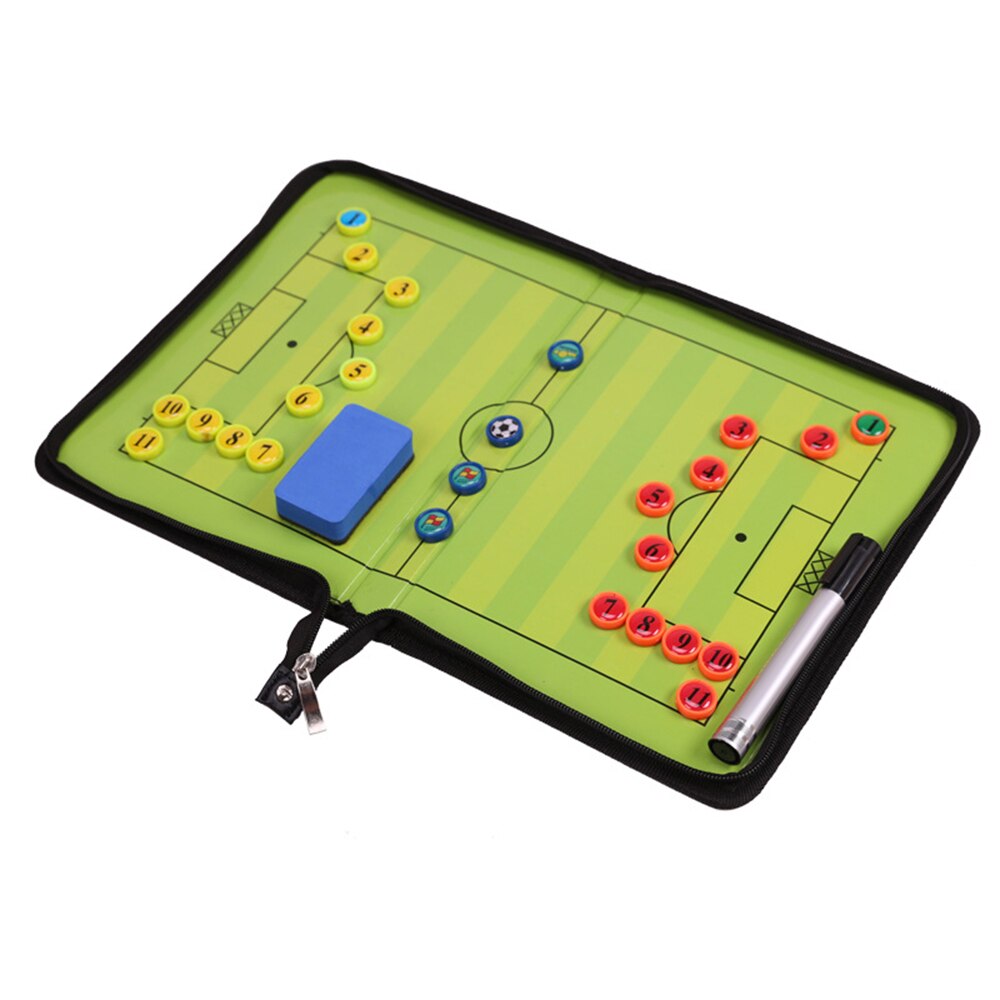 Teaching Magnetic Foldable Portable Demonstration Coaching Training Guidance Plate Soccer Tactic Board Noting Marker PU Football