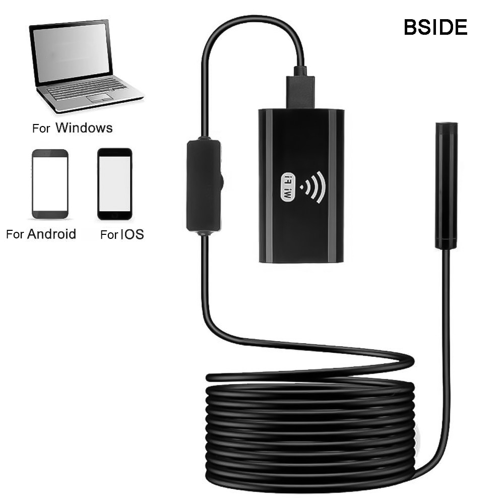 Cámara endoscópica Flexible IP67, boroscopio de inspección, impermeable, para Android, iPhone, 6LED, ajustable, 1/2/3, 5/5M