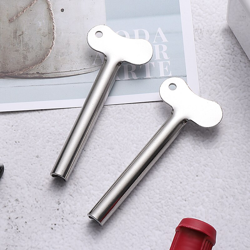 Silver stainless steel toothpaste extrusion tube bathroom toilet distributor hair dye cosmetics paint metal tube extruder