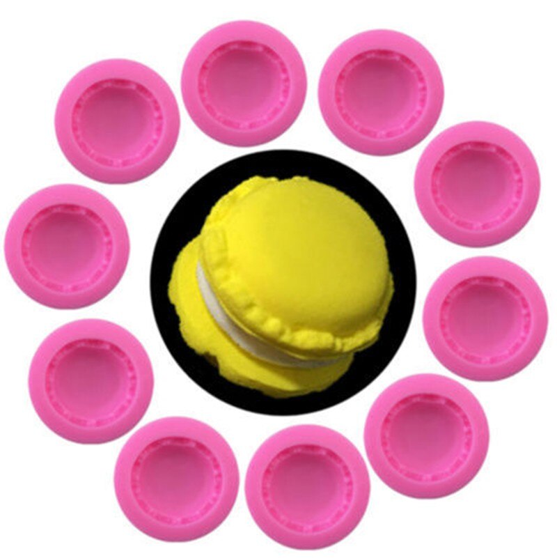 3D Macaron Macaroon Silicone Mould Chocolate Cake Decor Bake Icing Fondant Mold Kitchen Baking Decorating Cake Tools