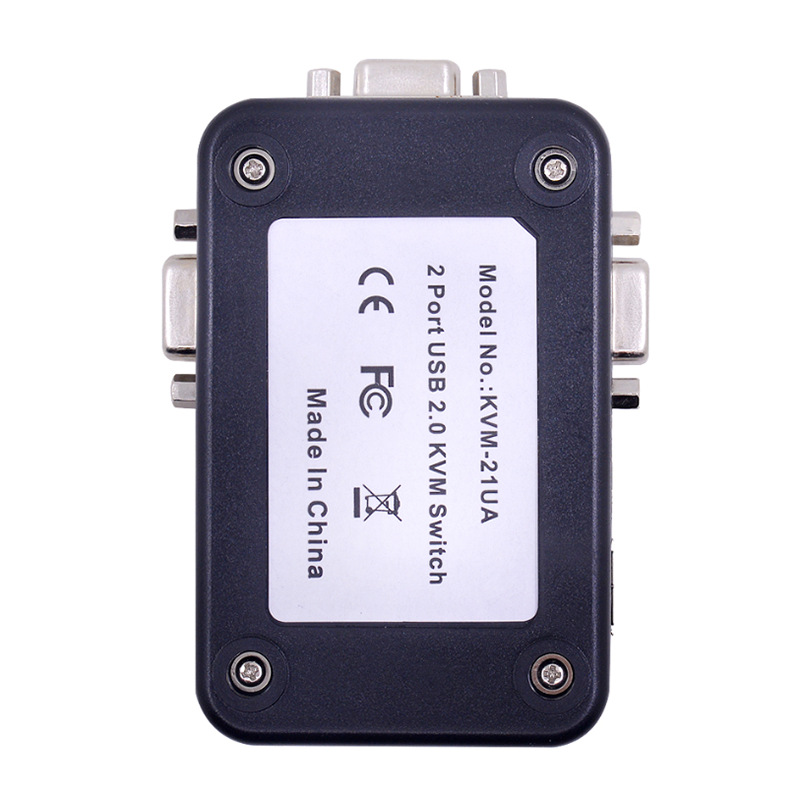 USB 2.0 KVM Switch Box 2 Port VGA Video Sharing Adapter Switcher for Computer PC Laptop