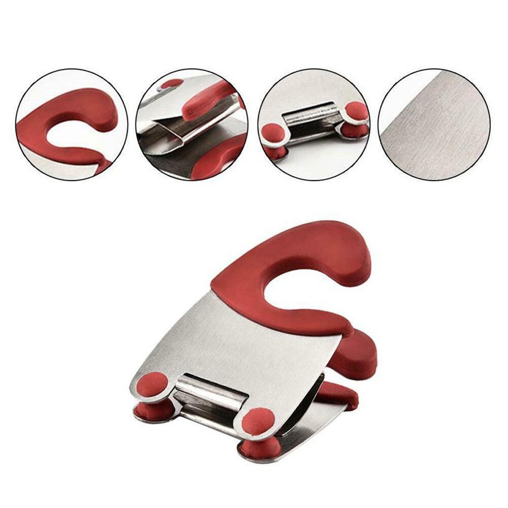Stainless Steel Pot Side Clip Anti Spoon Kitchen Accessories Portable Spatula Spoon Holder Kitchen Gadgets Function