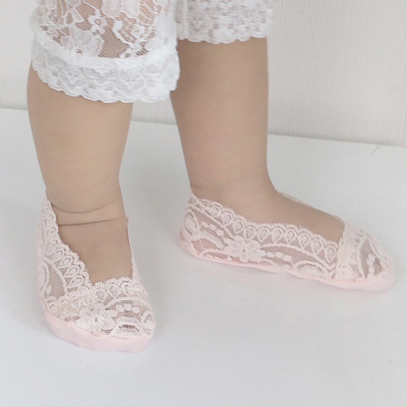 Baby Mädchen Spitze Socken Sommer Infant Kleinkind Solide Atmungsaktiv Unsichtbare Spitze Weiche Nicht-slip Socke calcetines