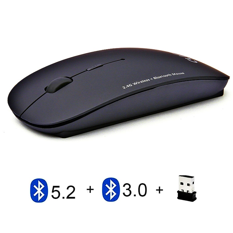Souris optique ergonomique sans fil, 2.4Ghz, Bluetooth, 3 modes, 1600 DPI, Ultra-fine, Portable, ordinateur PC