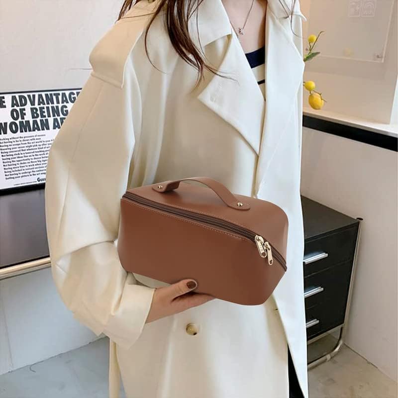 Bolsa de cosméticos para maquillaje, kit de aseo femenino de gran capacidad, estuche de viaje con cremallera, bolsa de almacenamiento, caja organizadora de lujo para mujer