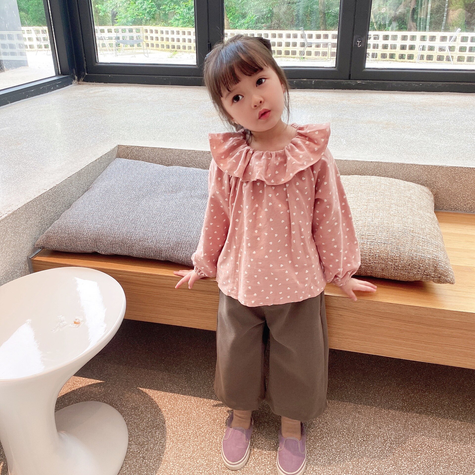 Herfst kinderen kinderen wijde pijpen wollen broeken jongens en meisjes losse casual broeken 1-6y