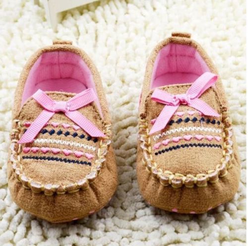 UK Pasgeboren Peuter Baby Meisjes Jongens Schoenen Vlinder-Knoop Slip-On Mooie Wieg Schoenen Outfit 0- 18 M